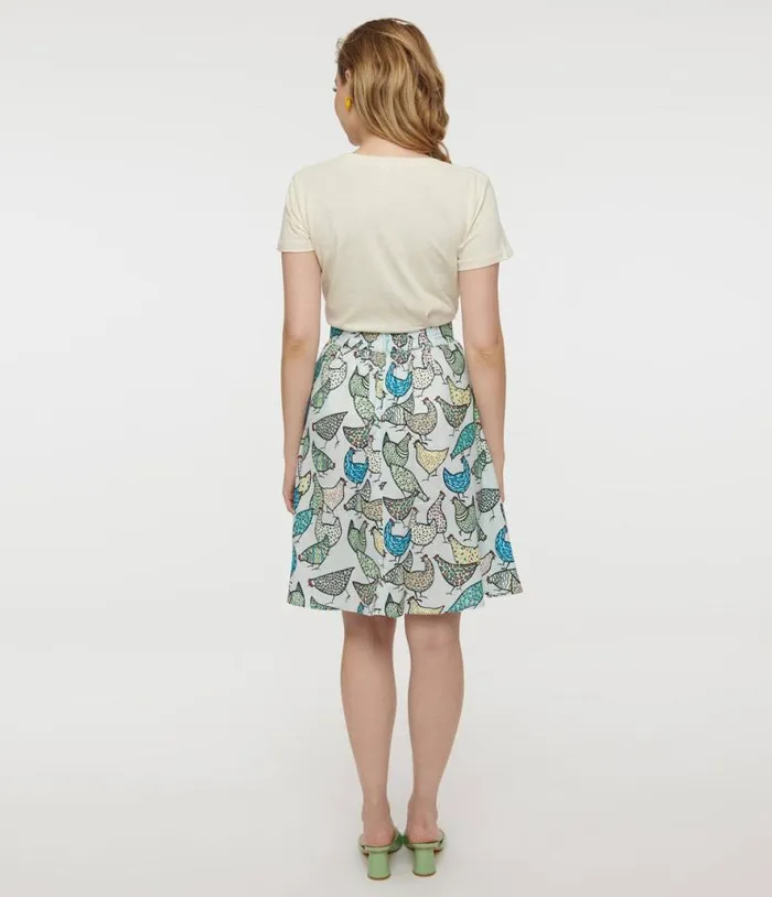 1950s Light Blue Chicken Swing Skirt Clothing Unique Vintage Skirts