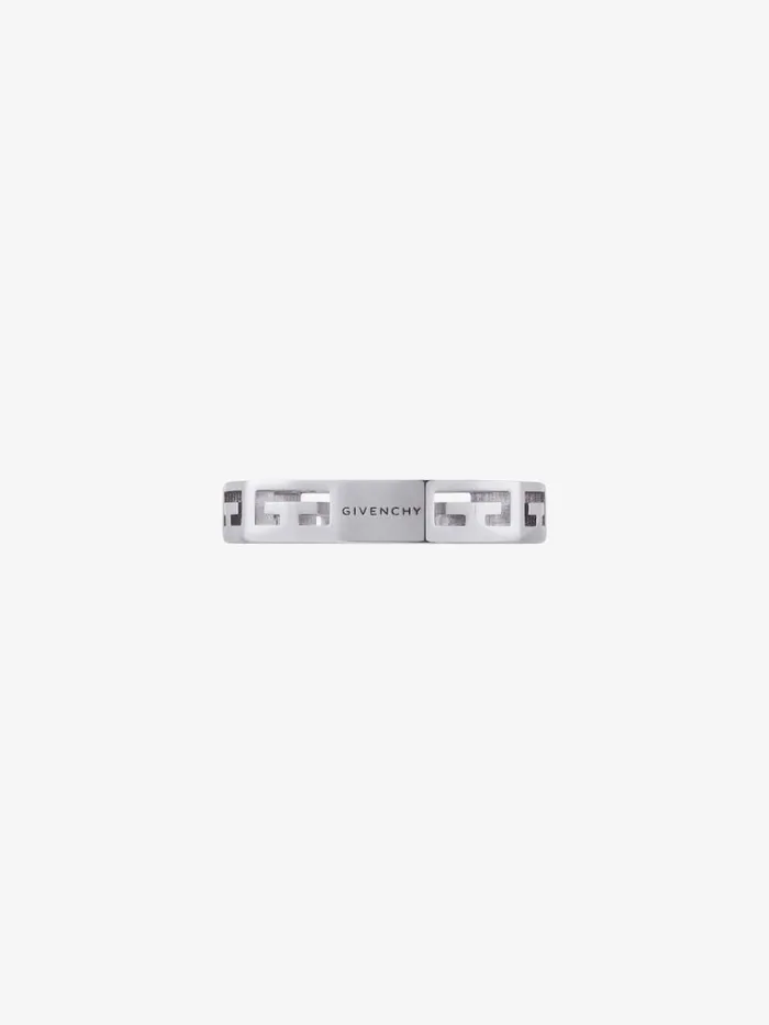 2g Ring In Metal Silvery Men Givenchy Jewelry