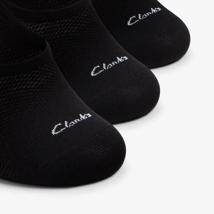 3 Pack Liners Black Men Clarks Accessories
