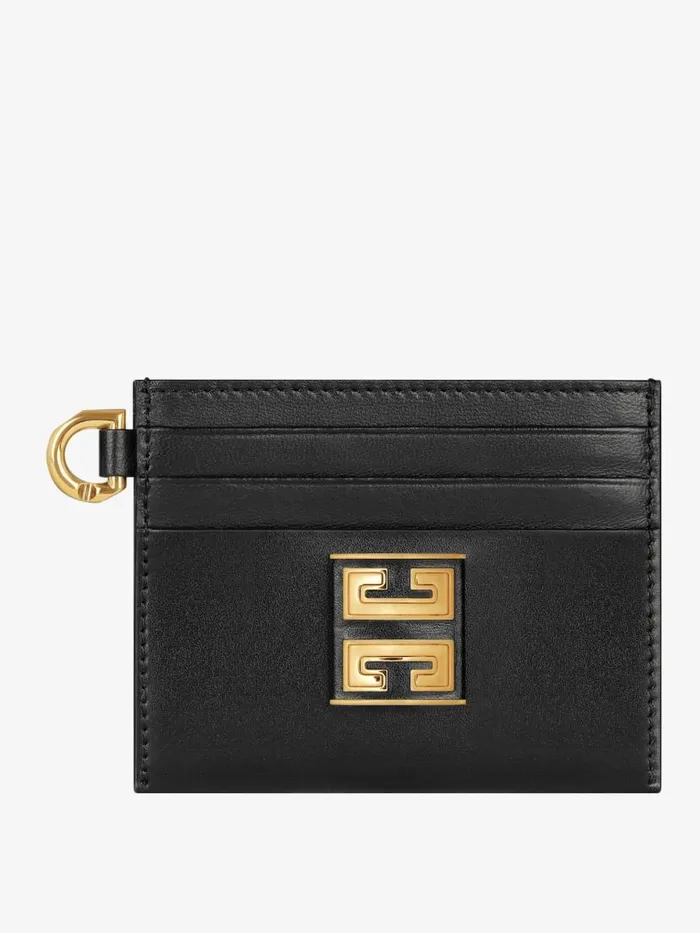 4g Card Holder In Leather Black Women Givenchy Wallets and Card Holders