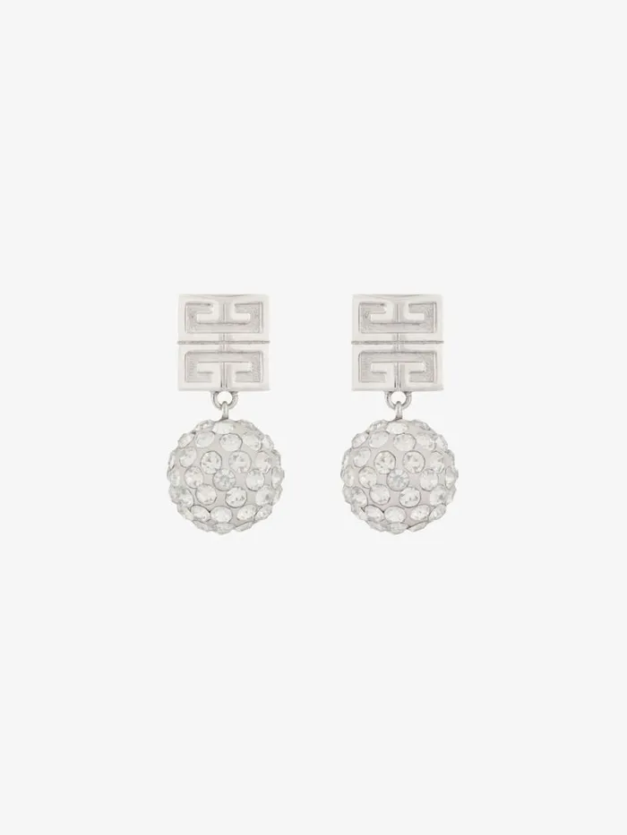 4g Earrings In Metal With Crystals Silvery Women Givenchy Jewelry