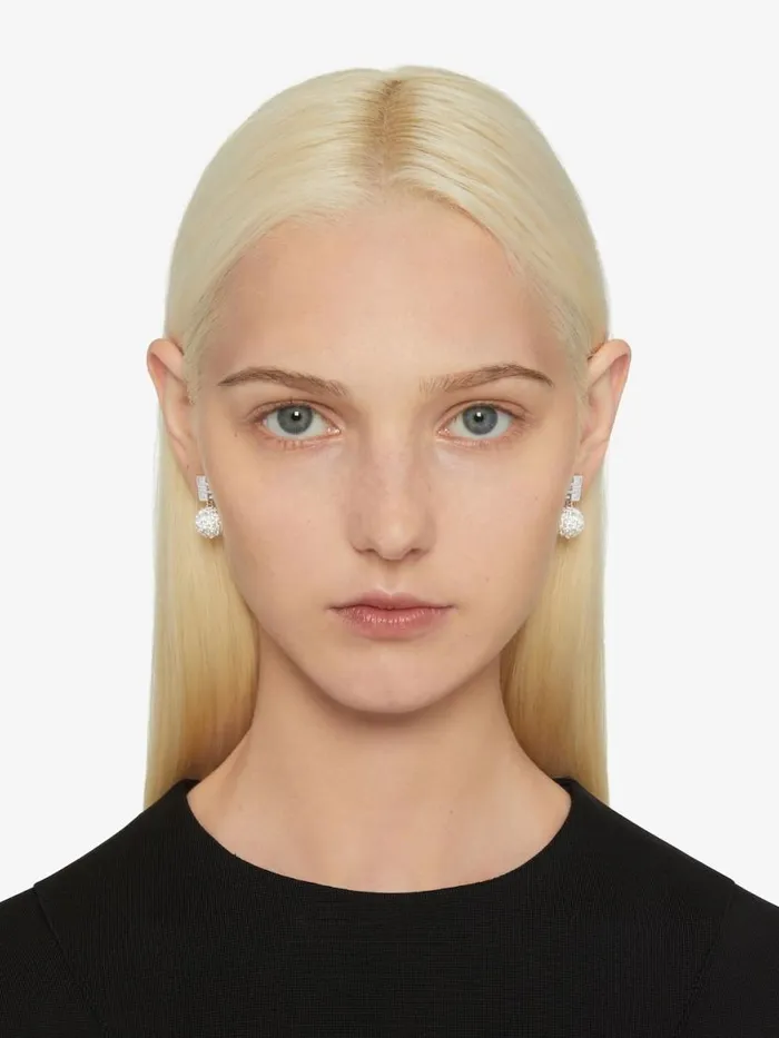 4g Earrings In Metal With Crystals Silvery Women Givenchy Jewelry