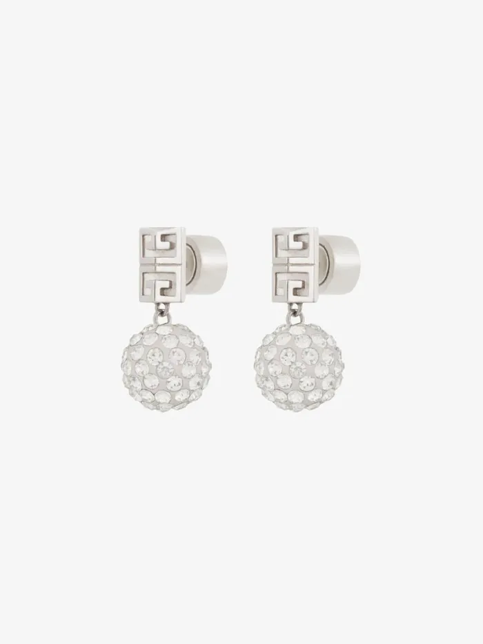4g Earrings In Metal With Crystals Silvery Women Givenchy Jewelry