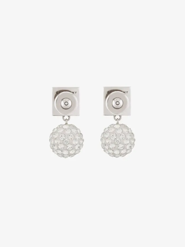 4g Earrings In Metal With Crystals Silvery Women Givenchy Jewelry