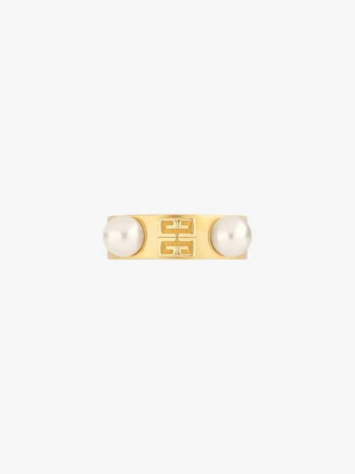 4g Ring In Metal With Pearls Golden Yellow Women Givenchy Jewelry
