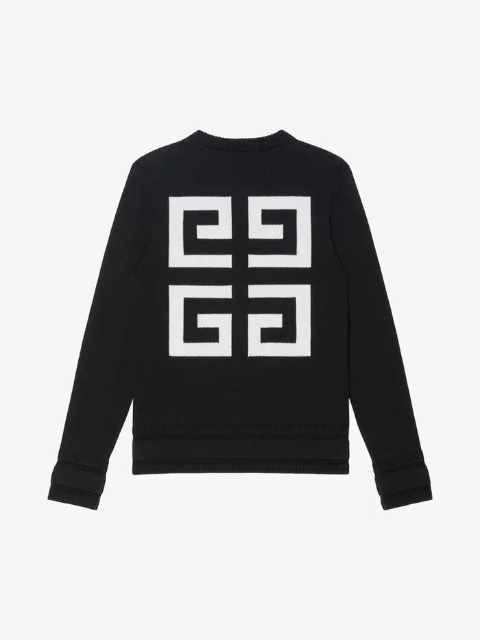 4g Sweater In Knit Black Men Givenchy Sweaters