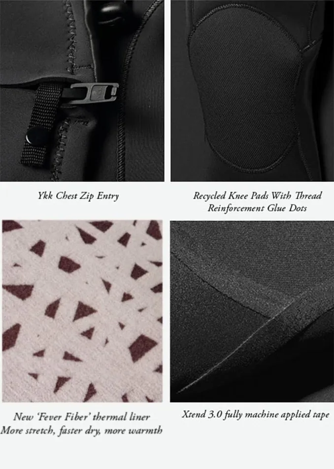 7 Seas 43 Full Chest Zip Wetsuit 8211 No Logos Covert Men Vissla Wetsuits