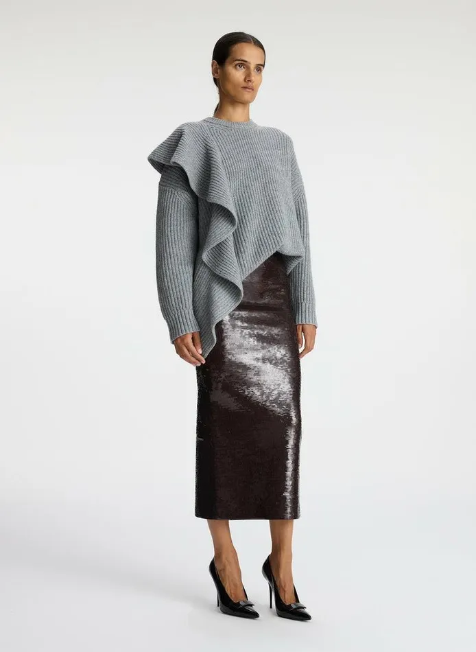 Accessories Women ALC Mabel Wool Cashmere Sweater Grey Accessories Women ALC Mabel Wool Cashmere Sweater Grey