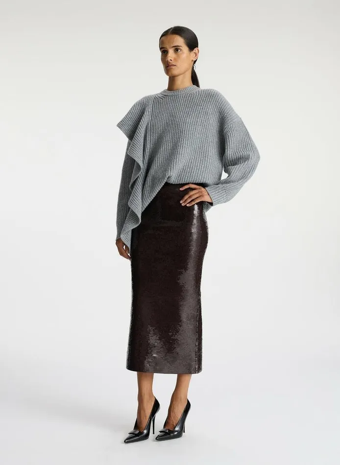 Accessories Women ALC Mabel Wool Cashmere Sweater Grey Accessories Women ALC Mabel Wool Cashmere Sweater Grey