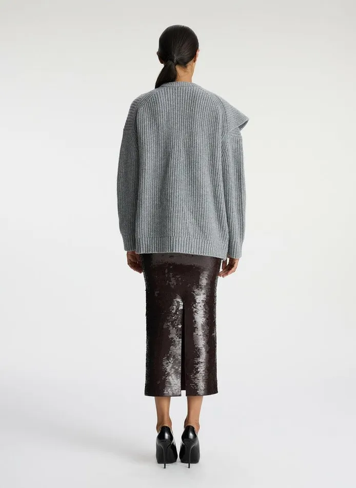 Accessories Women ALC Mabel Wool Cashmere Sweater Grey Accessories Women ALC Mabel Wool Cashmere Sweater Grey