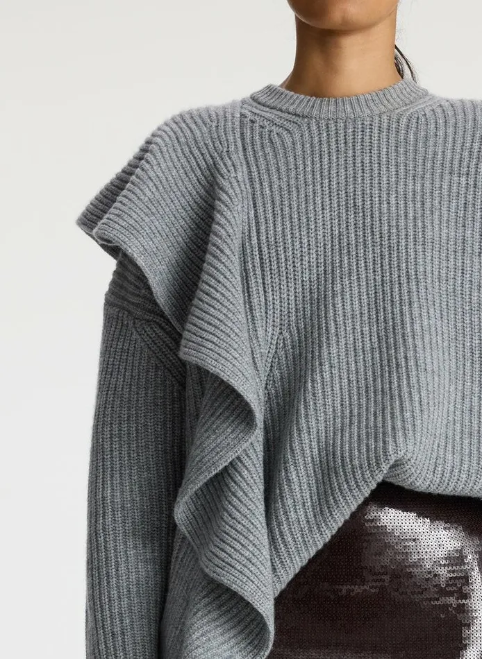 Accessories Women ALC Mabel Wool Cashmere Sweater Grey Accessories Women ALC Mabel Wool Cashmere Sweater Grey