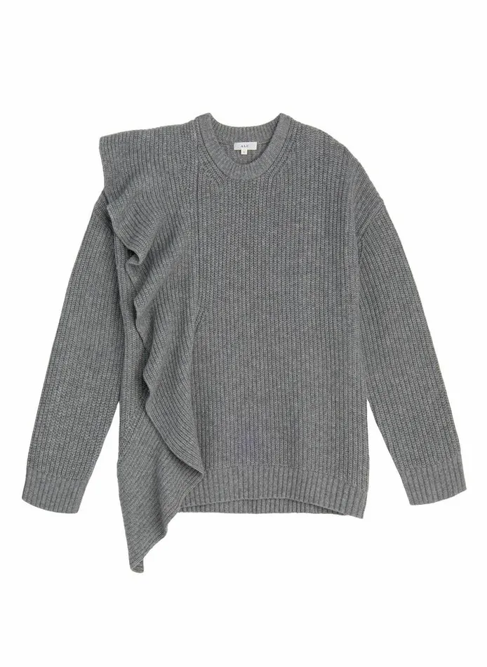 Accessories Women ALC Mabel Wool Cashmere Sweater Grey Accessories Women ALC Mabel Wool Cashmere Sweater Grey