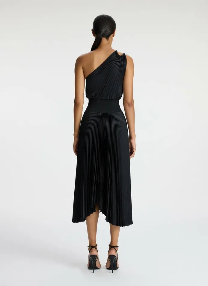 Accessories Women ALC Ruby Satin Pleated Dress Black Accessories Women ALC Ruby Satin Pleated Dress Black