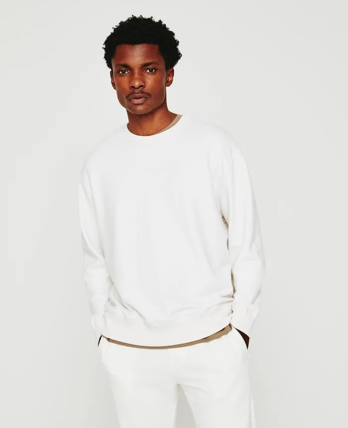 AG Jeans Arc Crew Ivory Dust Men Sweatshirts