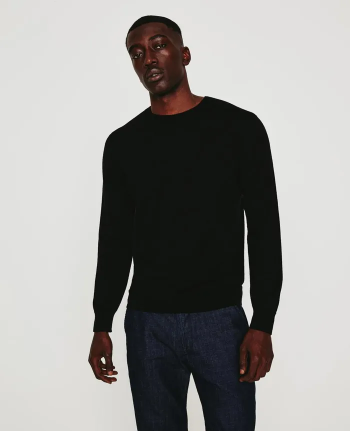 AG Jeans Beck Crew True Black Men Sweatshirts
