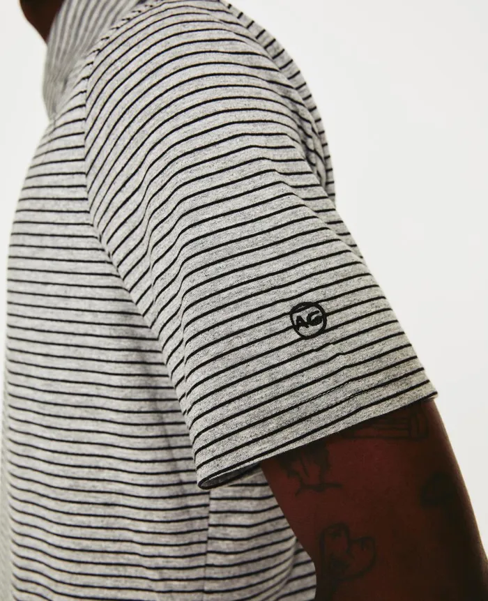 AG Jeans Bryce Polo Heather Greytrue Black Men Polos AG Jeans Bryce Polo Heather Greytrue Black Men Polos