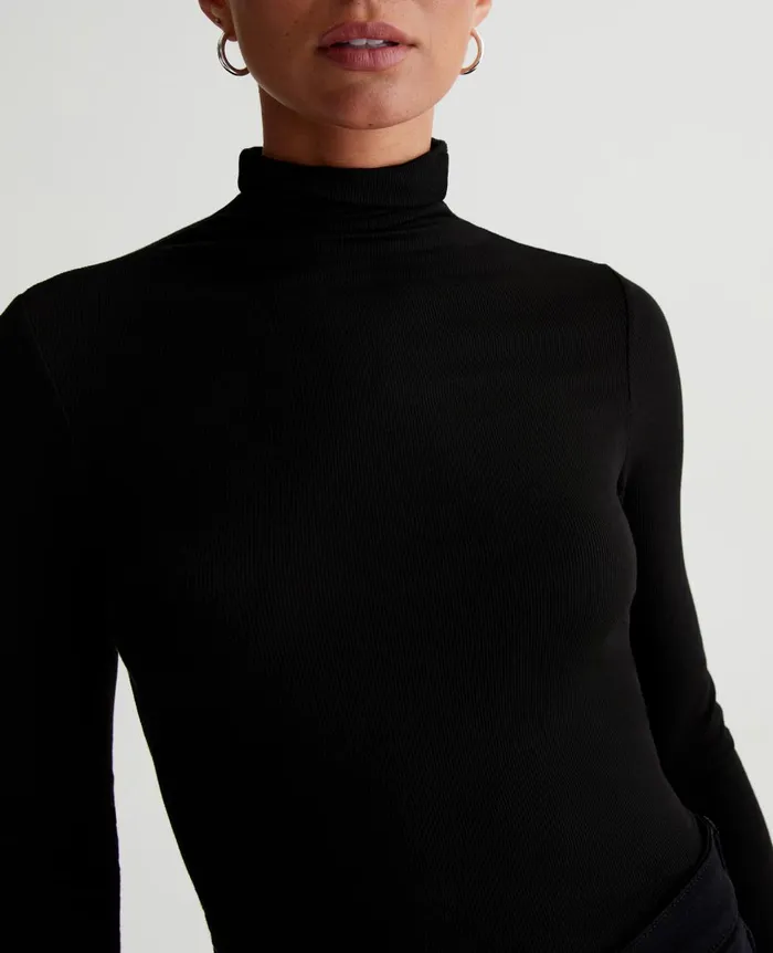 AG Jeans Chels Turtleneck True Black Women Tops and Shirts AG Jeans Chels Turtleneck True Black Women Tops and Shirts