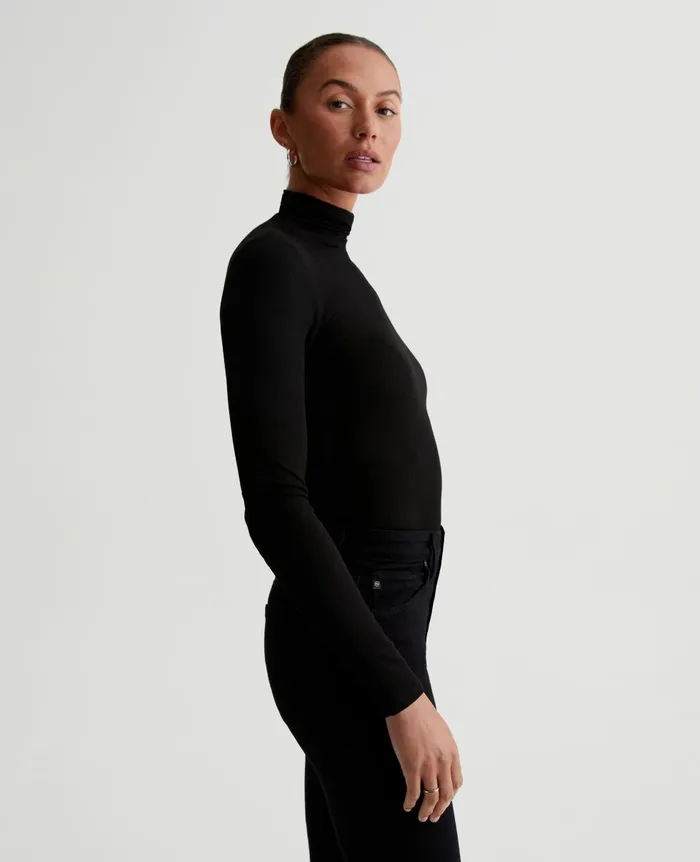 AG Jeans Chels Turtleneck True Black Women Tops and Shirts AG Jeans Chels Turtleneck True Black Women Tops and Shirts