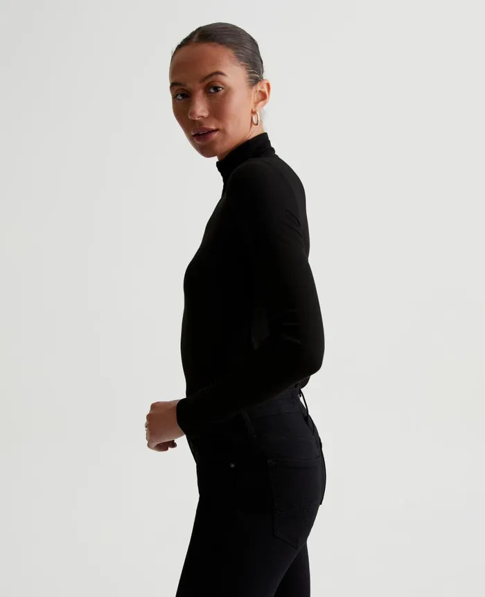 AG Jeans Chels Turtleneck True Black Women Tops and Shirts AG Jeans Chels Turtleneck True Black Women Tops and Shirts