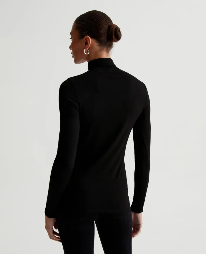 AG Jeans Chels Turtleneck True Black Women Tops and Shirts AG Jeans Chels Turtleneck True Black Women Tops and Shirts
