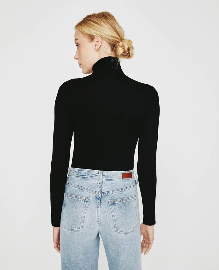 AG Jeans Chels Turtleneck True Black Women Tops and Shirts AG Jeans Chels Turtleneck True Black Women Tops and Shirts