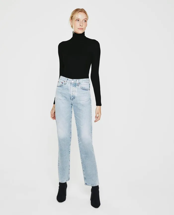AG Jeans Chels Turtleneck True Black Women Tops and Shirts AG Jeans Chels Turtleneck True Black Women Tops and Shirts
