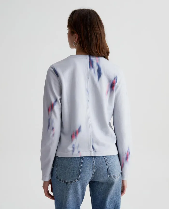 AG Jeans Jacquelyn Cardigan Ikat Brush Blue Multi Women Tops and Shirts AG Jeans Jacquelyn Cardigan Ikat Brush Blue Multi Women Tops and Shirts