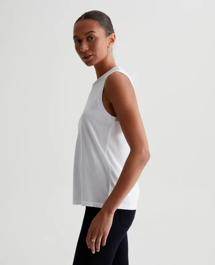 AG Jeans Jagger Muscle Tank True White Women Tees and Tanks AG Jeans Jagger Muscle Tank True White Women Tees and Tanks