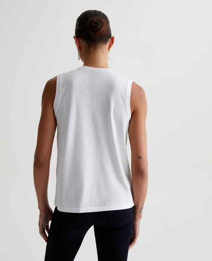 AG Jeans Jagger Muscle Tank True White Women Tees and Tanks AG Jeans Jagger Muscle Tank True White Women Tees and Tanks