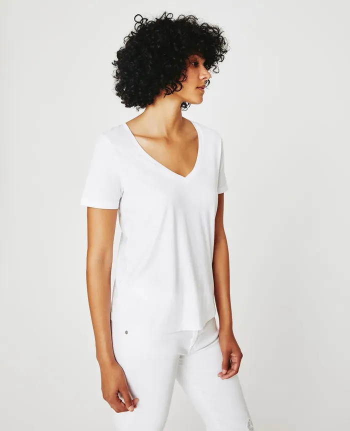 AG Jeans Jagger Vee True White Women Tees and Tanks AG Jeans Jagger Vee True White Women Tees and Tanks