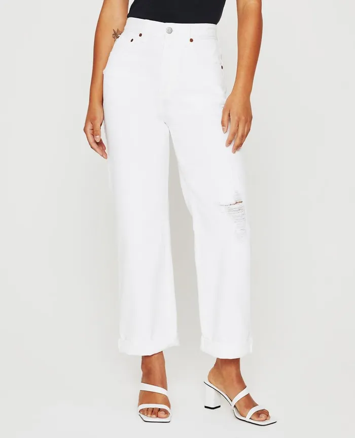 AG Jeans Knoxx Authentic White Destructed Women Denim AG Jeans Knoxx Authentic White Destructed Women Denim