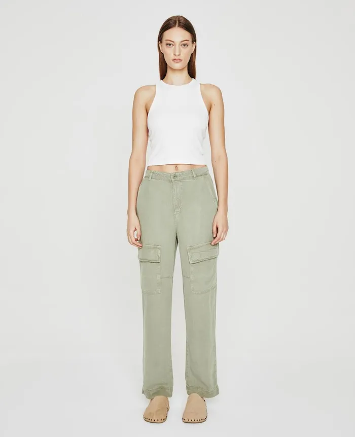 AG Jeans Knoxx Cargo Sulfur Fresh Eucalyptus Women Pants