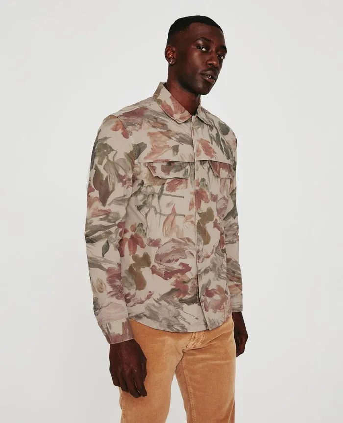 AG Jeans Lance Fatigue Garden Camo Neutral Multi Men Jackets