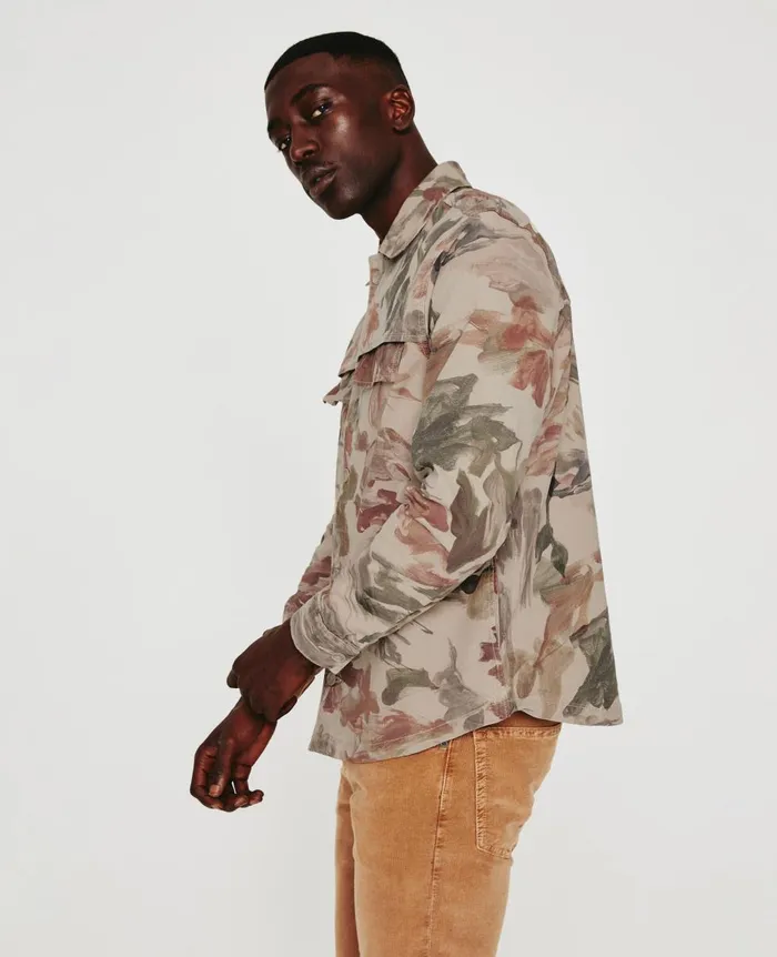 AG Jeans Lance Fatigue Garden Camo Neutral Multi Men Jackets AG Jeans Lance Fatigue Garden Camo Neutral Multi Men Jackets