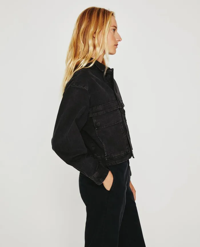 AG Jeans Mirah Militant Sulfur Black Women Jackets