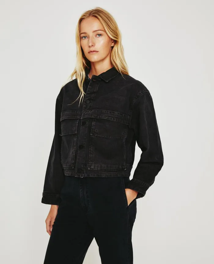 AG Jeans Mirah Militant Sulfur Black Women Jackets AG Jeans Mirah Militant Sulfur Black Women Jackets