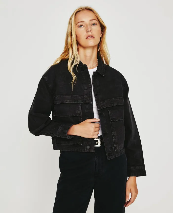 AG Jeans Mirah Militant Sulfur Black Women Jackets AG Jeans Mirah Militant Sulfur Black Women Jackets