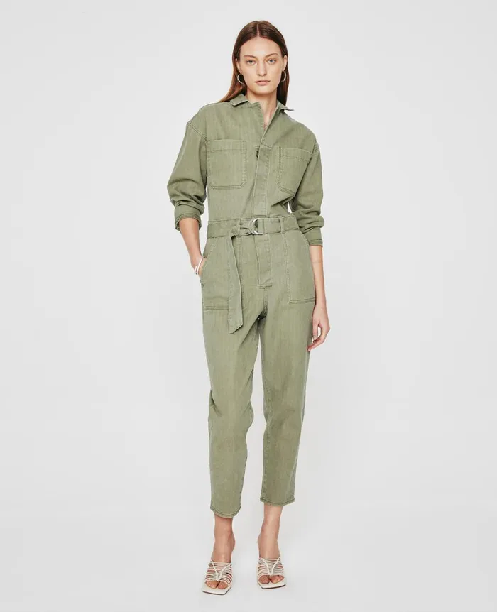AG Jeans Ryleigh Jumpsuit Sulfur Cavalry Sage Women Dresses and More