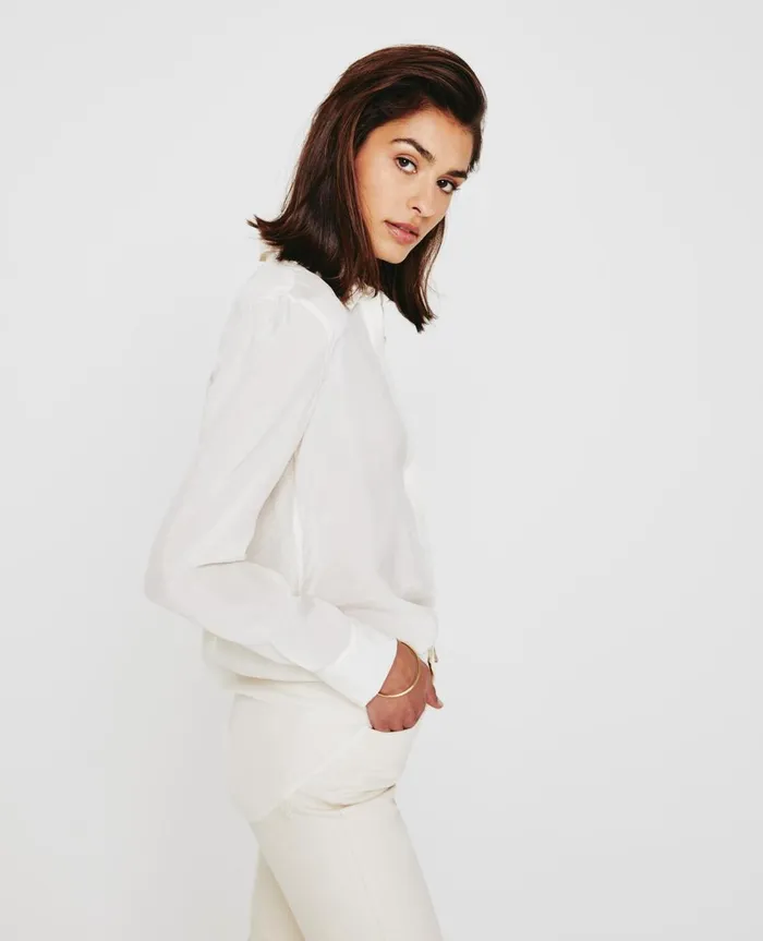 AG Jeans Shiela White Cream Women Tops and Shirts AG Jeans Shiela White Cream Women Tops and Shirts