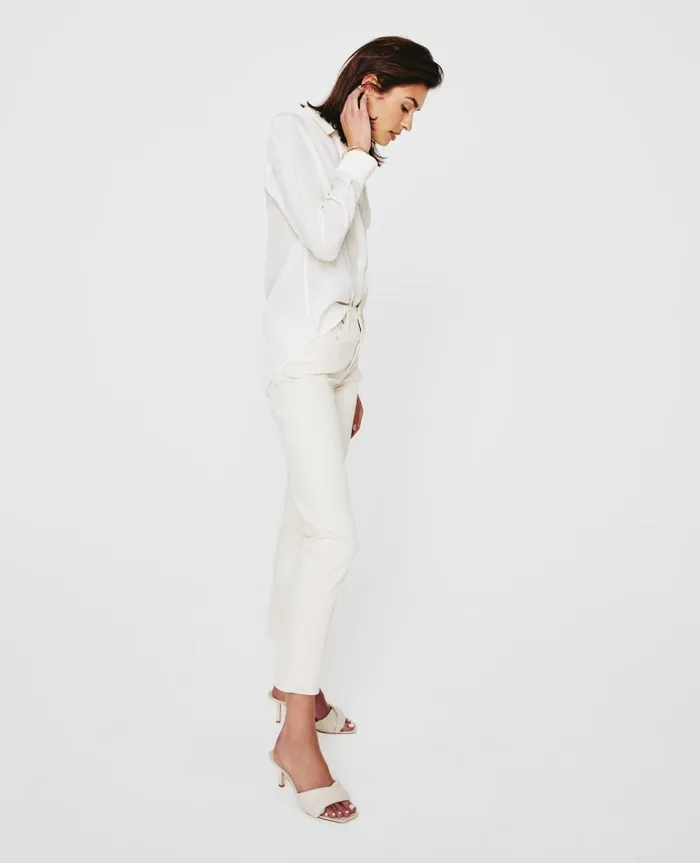AG Jeans Shiela White Cream Women Tops and Shirts AG Jeans Shiela White Cream Women Tops and Shirts