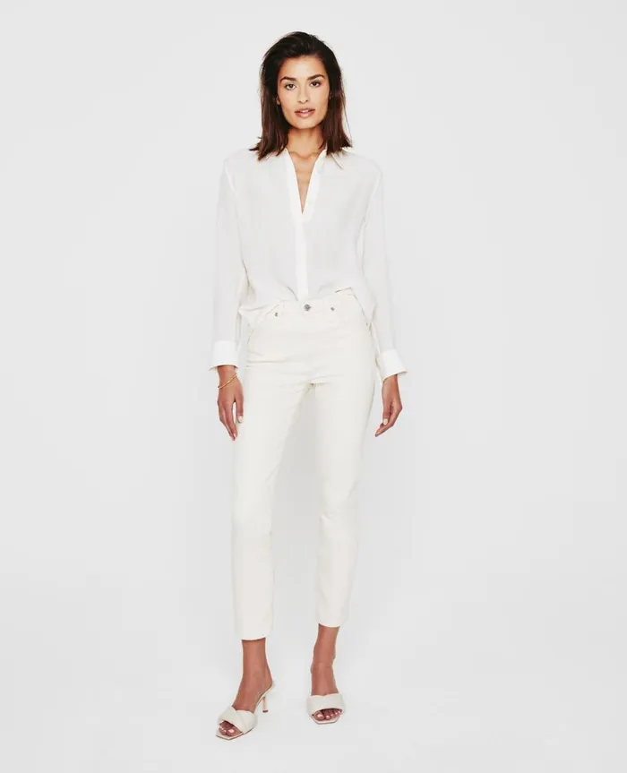 AG Jeans Shiela White Cream Women Tops and Shirts AG Jeans Shiela White Cream Women Tops and Shirts
