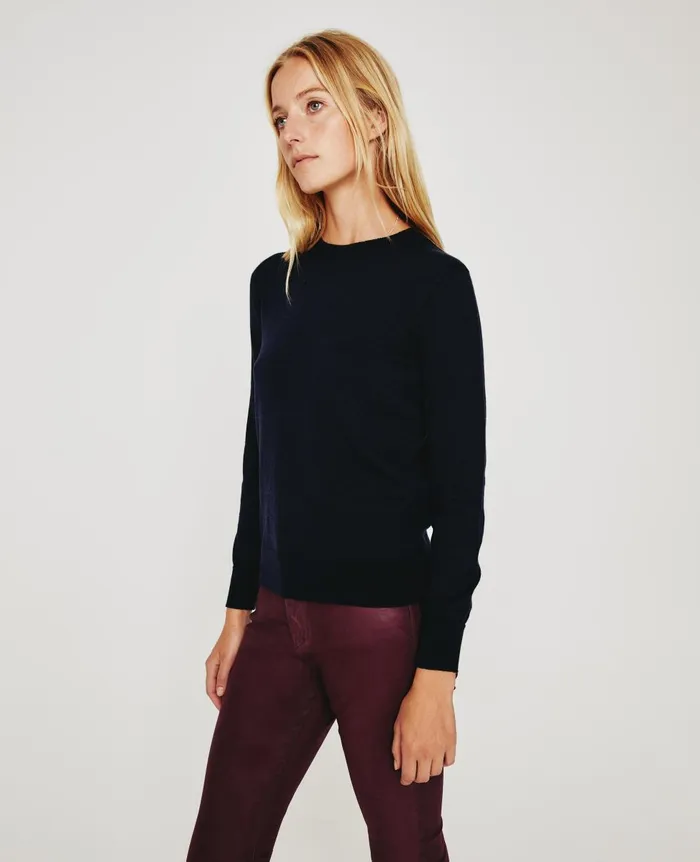 AG Jeans Zuri Crew Deep Navy Women Tops and Shirts AG Jeans Zuri Crew Deep Navy Women Tops and Shirts