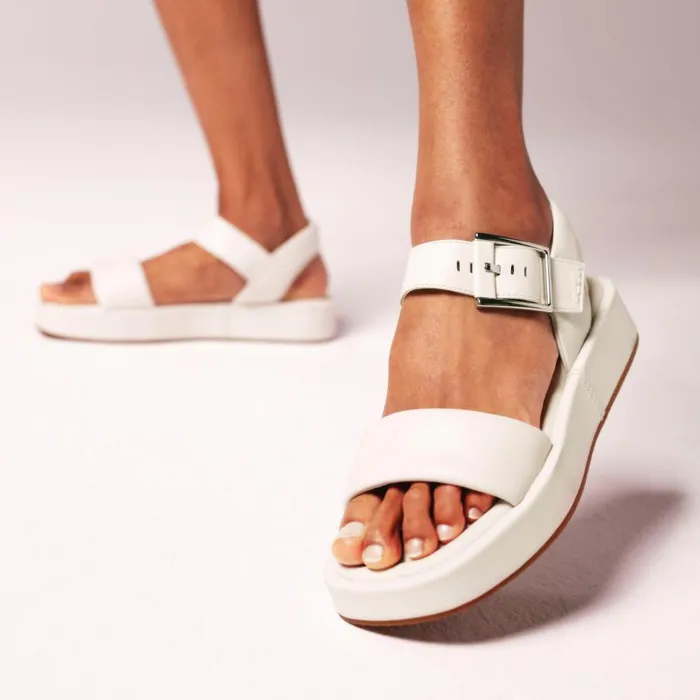 ALDA STRAP Off White Leather Women Clarks Platforms
