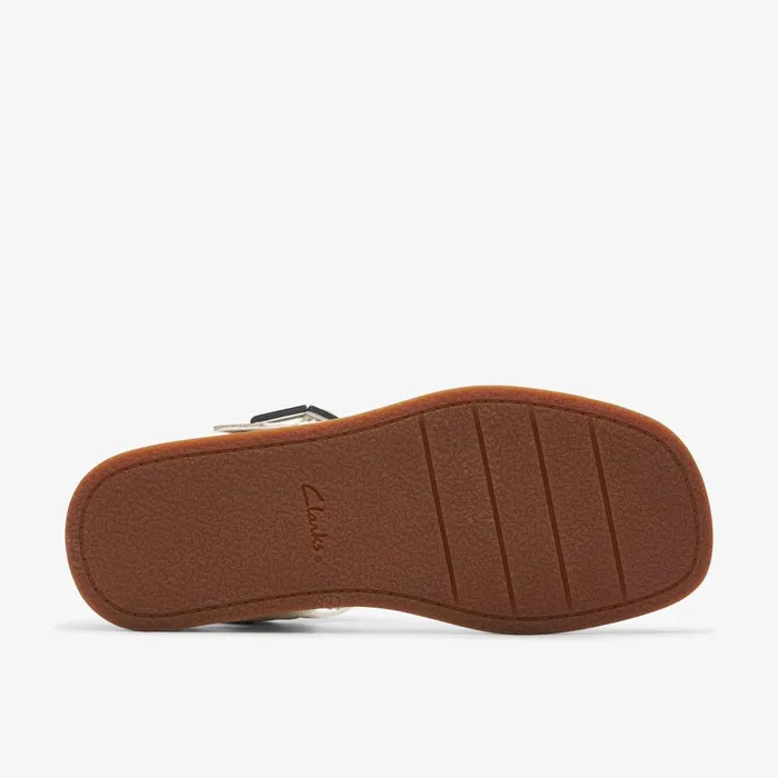 ALDA STRAP Off White Leather Women Clarks Platforms