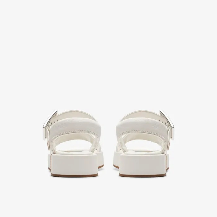 ALDA STRAP Off White Leather Women Clarks Platforms