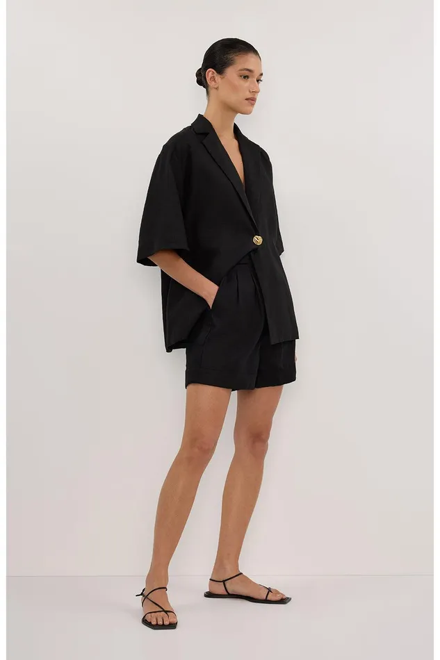 ALONDRA BLACK LINEN SHORT Women DISSH Shorts