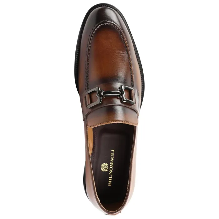 Alpha Classic Bit Leather Loafer 8211 Cognac Men Bruno Magli Loafers and Slipons