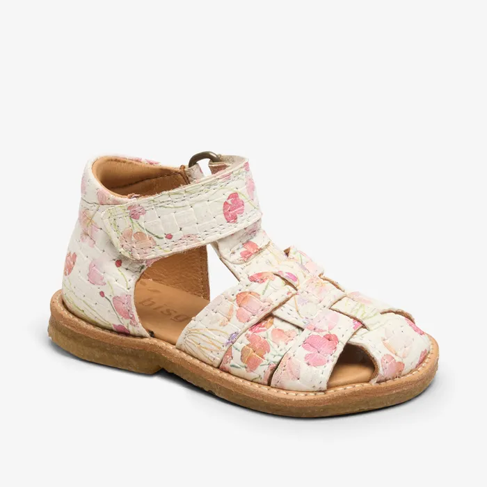ami flower print white White BABY Sandals bisgaardshoes