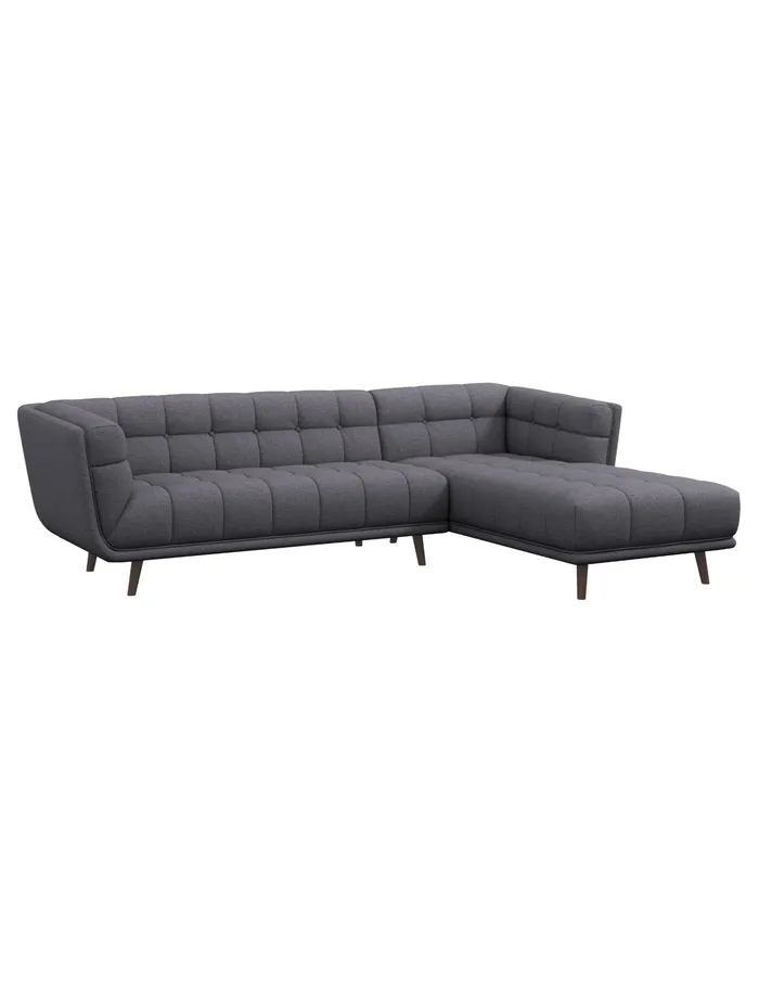 Anne Klein Agnesi Gray 102034 Sectional With Right Arm Facing Chaise Gray Women Home Anne Klein Agnesi Gray 102034 Sectional With Right Arm Facing Chaise Gray Women Home
