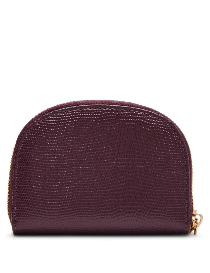 Anne Klein AK Curved Snake Card Case Cranberry Women Handbags